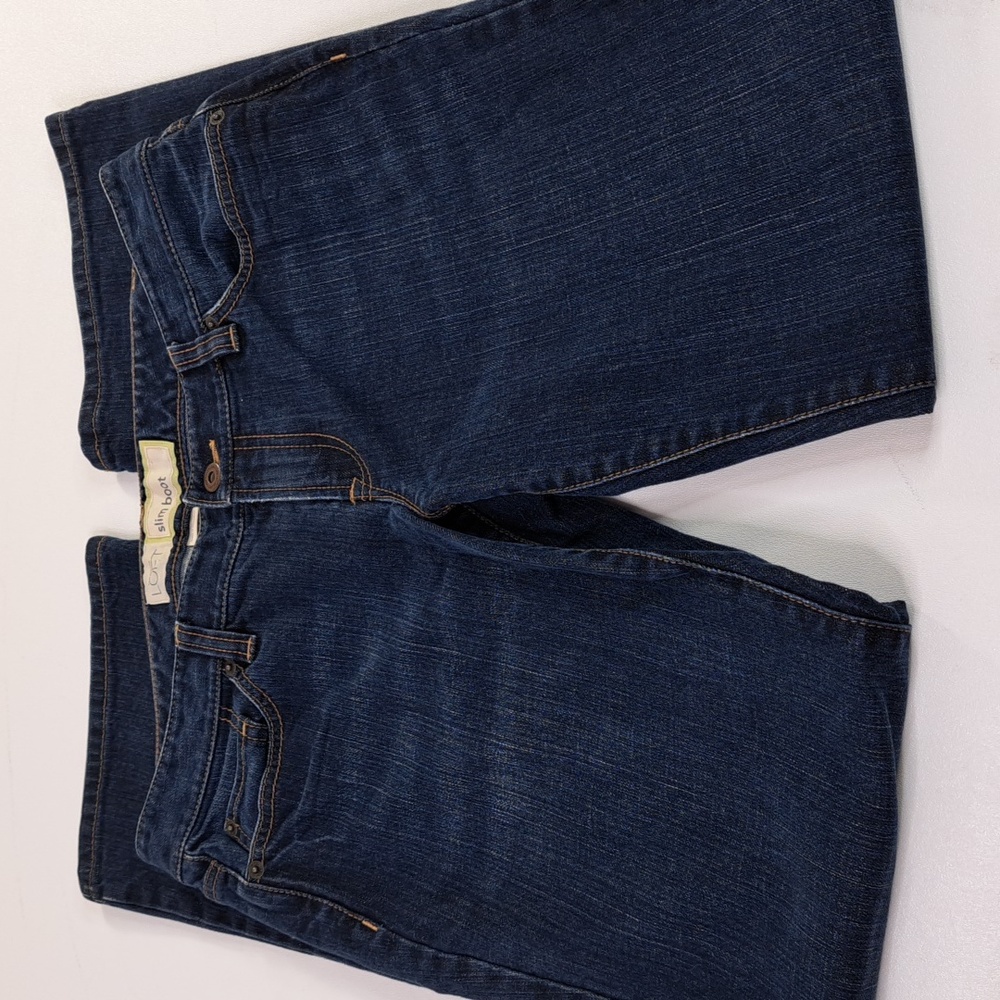 Loft Slim Boot Blue Jeans Size 8 - Picture 3 of 17
